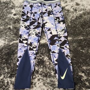 Nike Purple and Black Performance Leggings